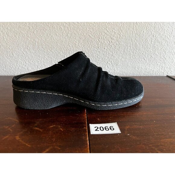 Naturalizer Kaira Clog Mule Shoes Womens 8M Black Suede Comfort Slip On Solid - Picture 1 of 11